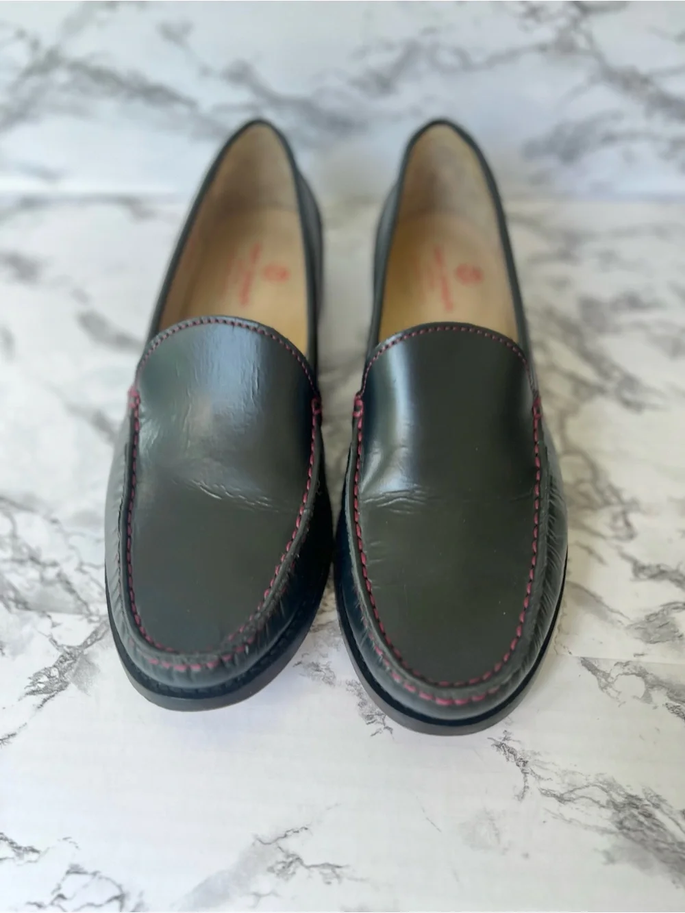 Marc Joseph Mason Boulevard Navy Blue Leather Loafers 10 Quiet Luxury